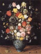 Jan Brueghel, Flower in a blue vase